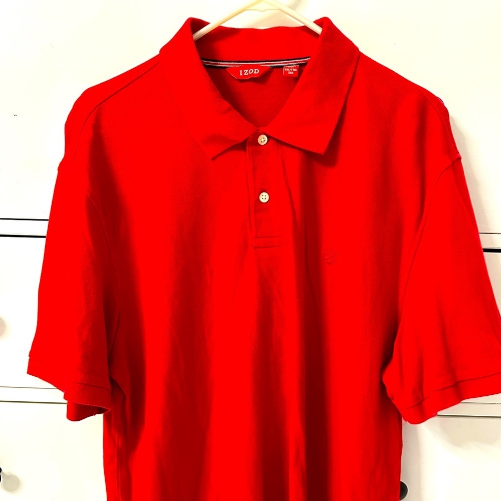 Men’s IZOD Polo Shirt Red - XXL